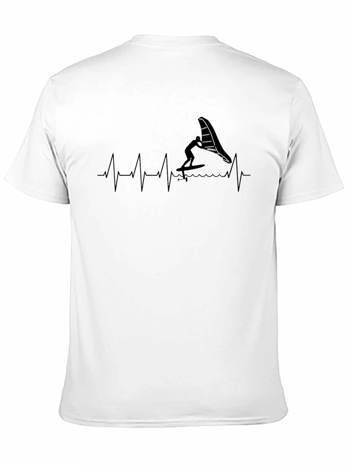 Wing Foil Heartbeat T-Shirt - Black