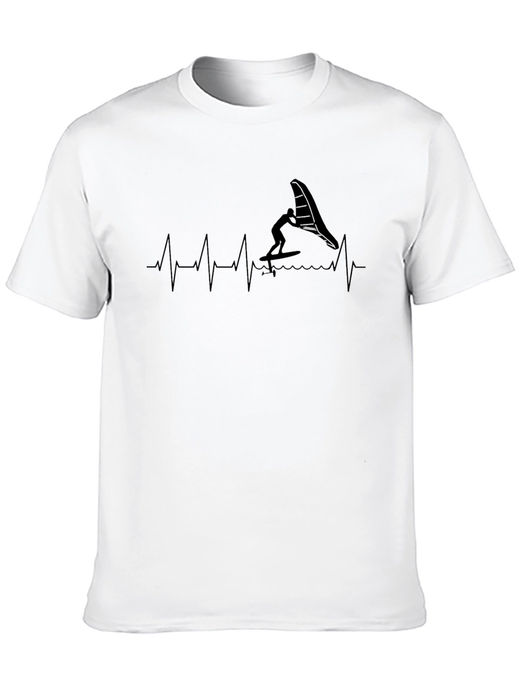 Wing Foil Heartbeat T-Shirt - Black