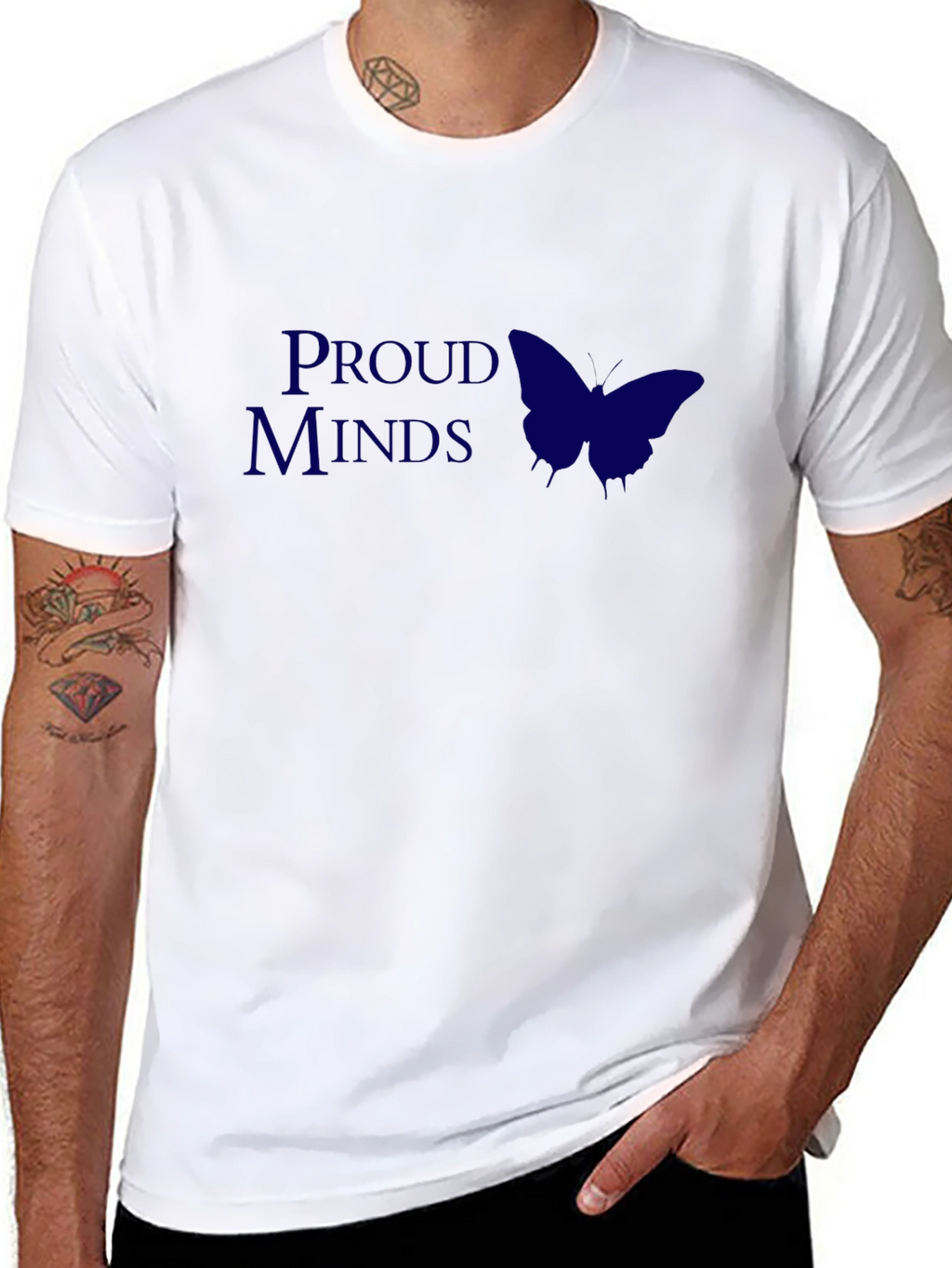 Proud Minds Graphic Tee - Butterfly Design