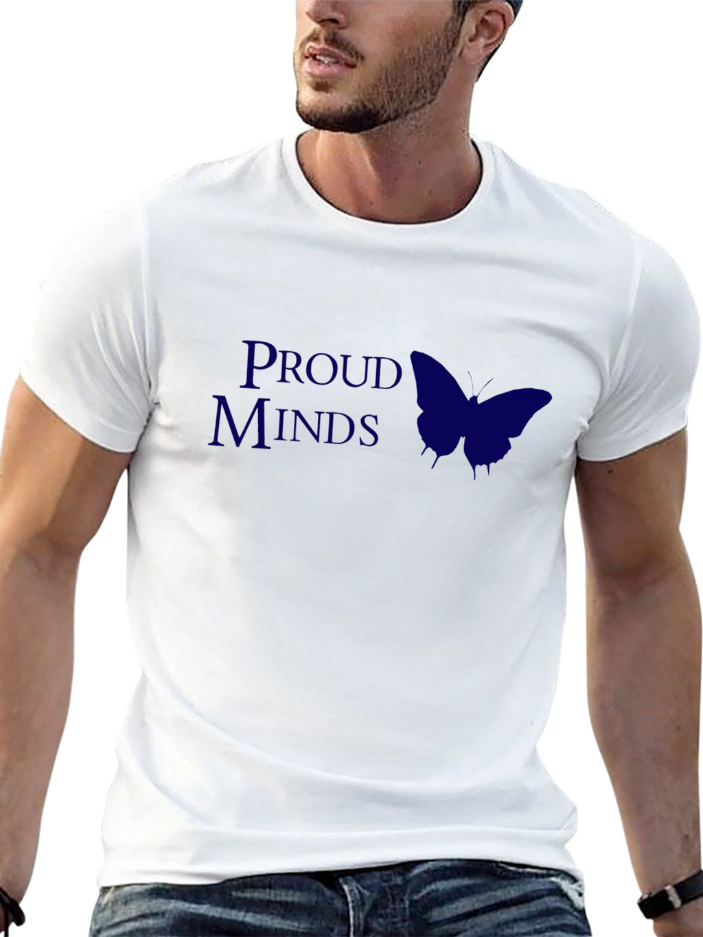 Proud Minds Graphic Tee - Butterfly Design