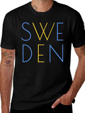 Sweden Graphic Tee - Stylish Patriotic T-Shirt