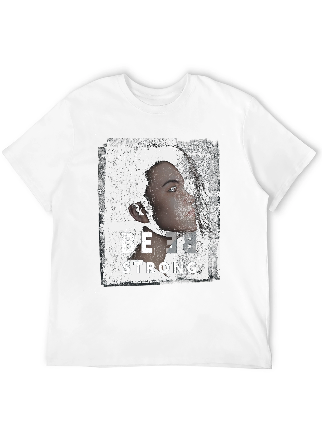 Be Strong Graphic Print Black T-Shirt