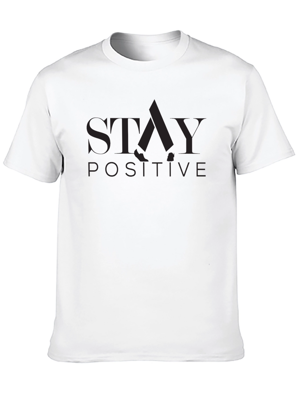 Stay Positive Graphic Tee - Black
