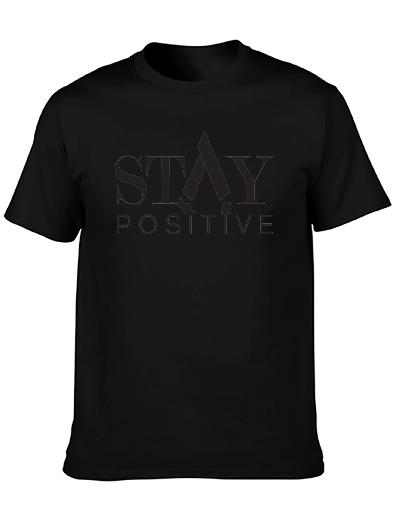 Stay Positive Graphic Tee - Black