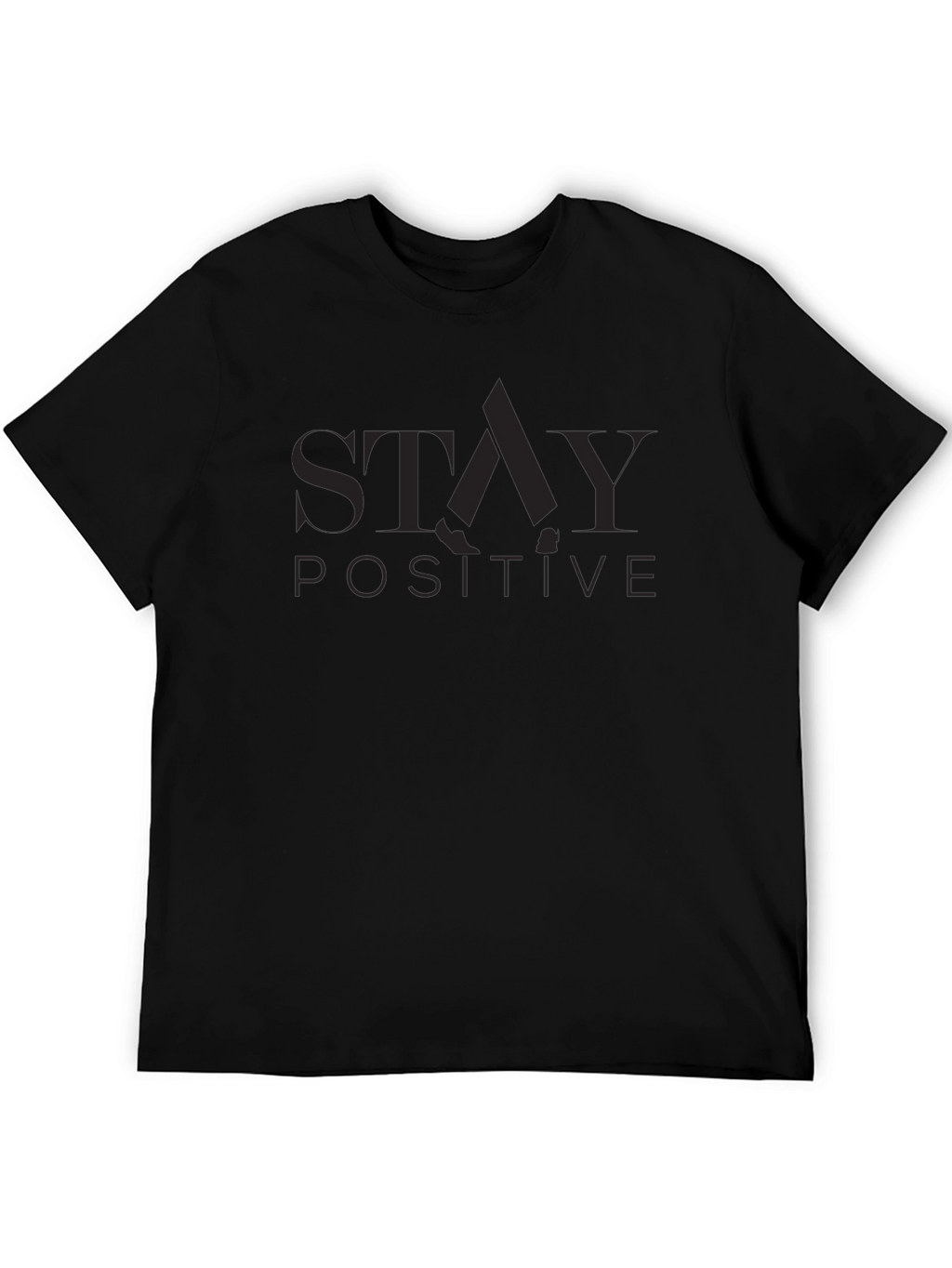 Stay Positive Graphic Tee - Black