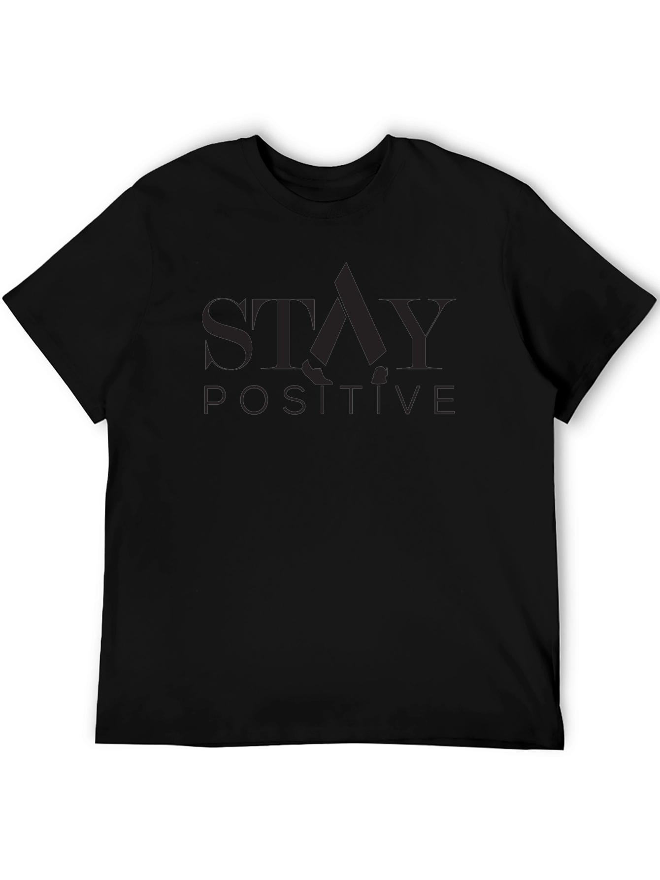 Stay Positive Graphic Tee - Black
