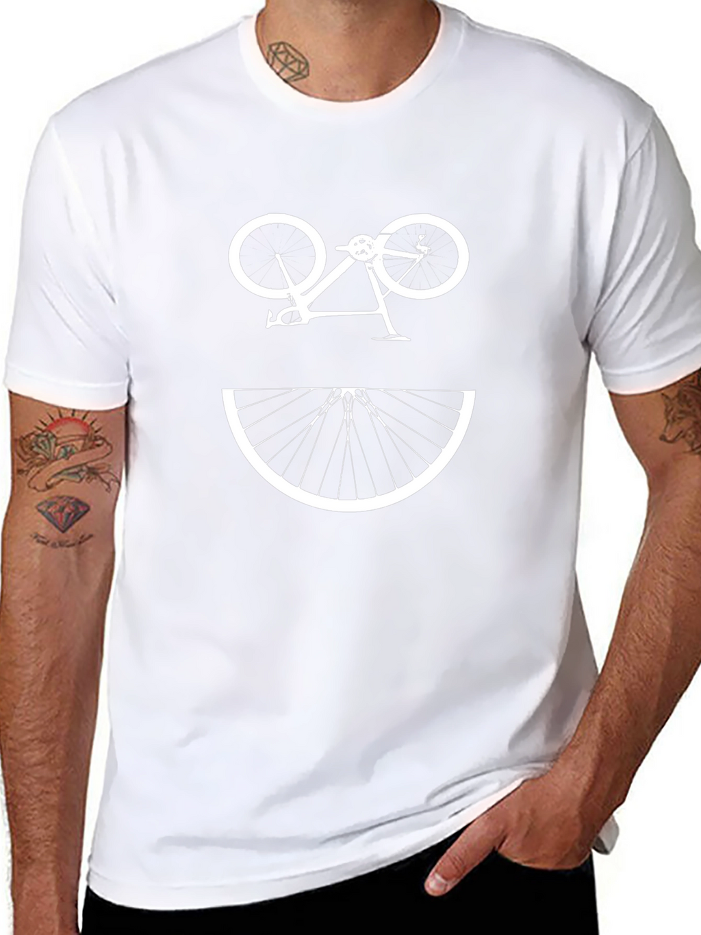 Bicycle Smile Graphic Tee - Black