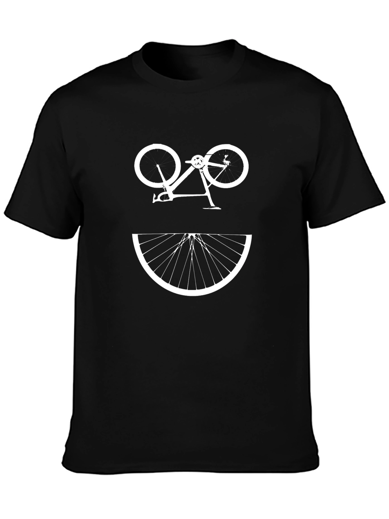 Bicycle Smile Graphic Tee - Black