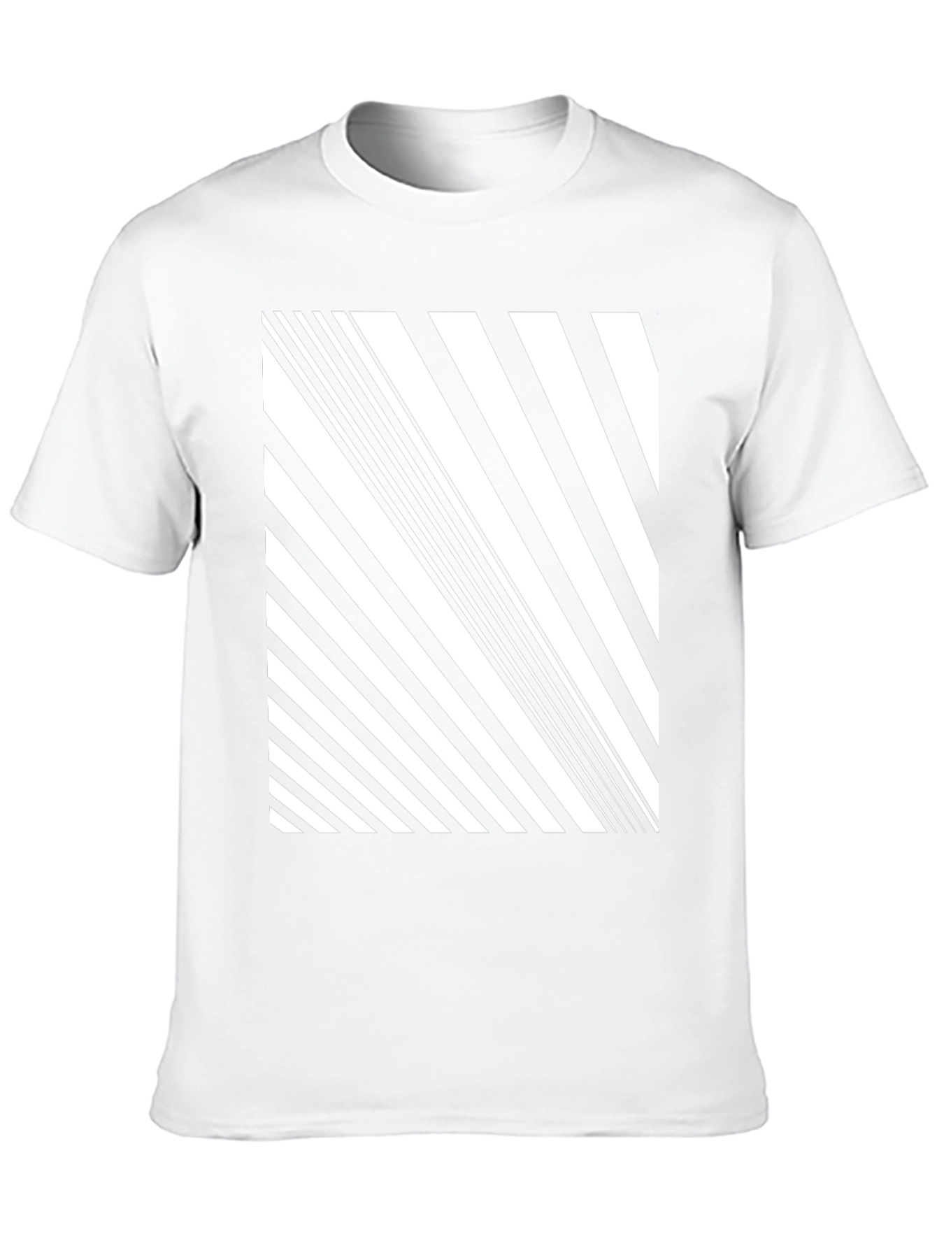 Stripped Graphic Tee - Modern Pattern
