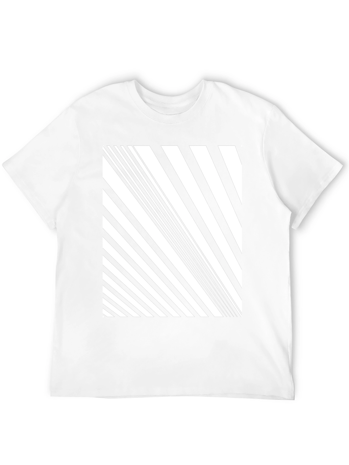 Stripped Graphic Tee - Modern Pattern