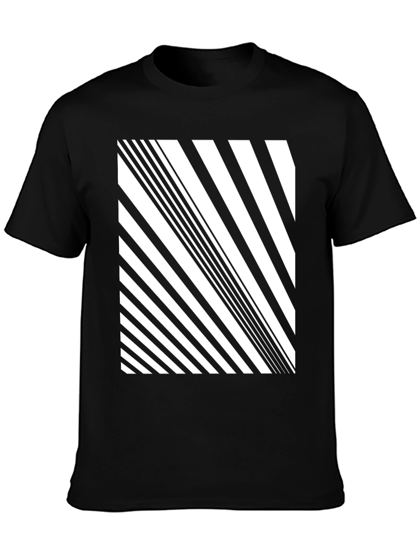 Stripped Graphic Tee - Modern Pattern