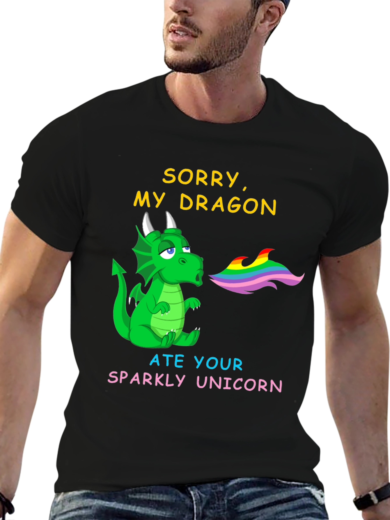 Sorry My Dragon Ate Your Unicorn Graphic Tee