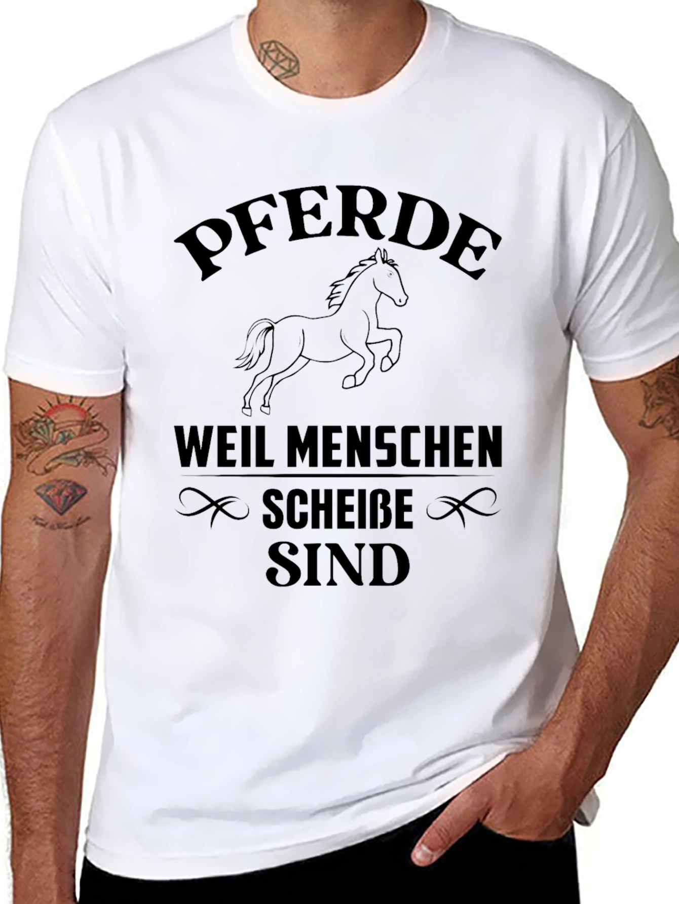 Pferde Because People Suck T-Shirt