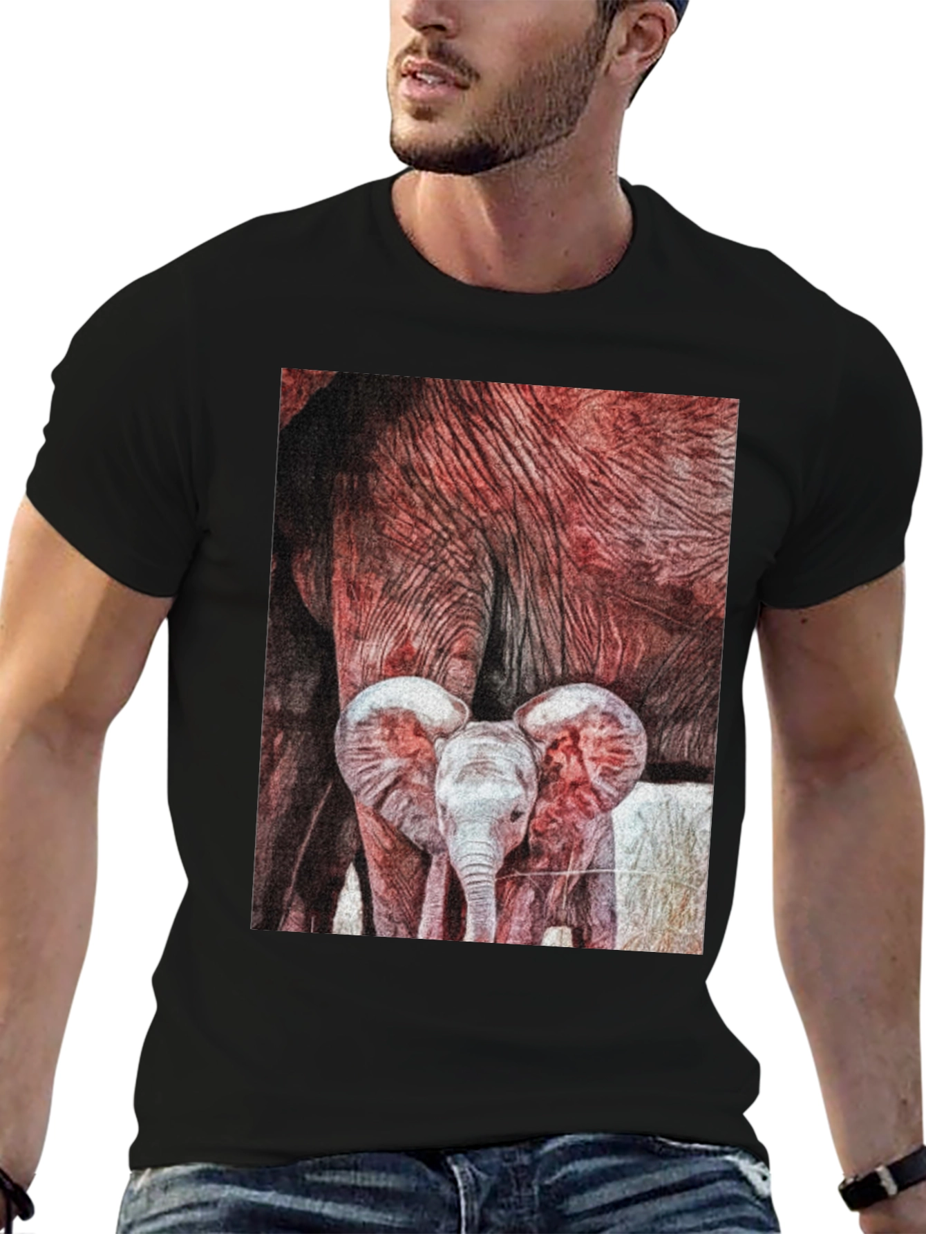 Elephant Family Graphic Tee
