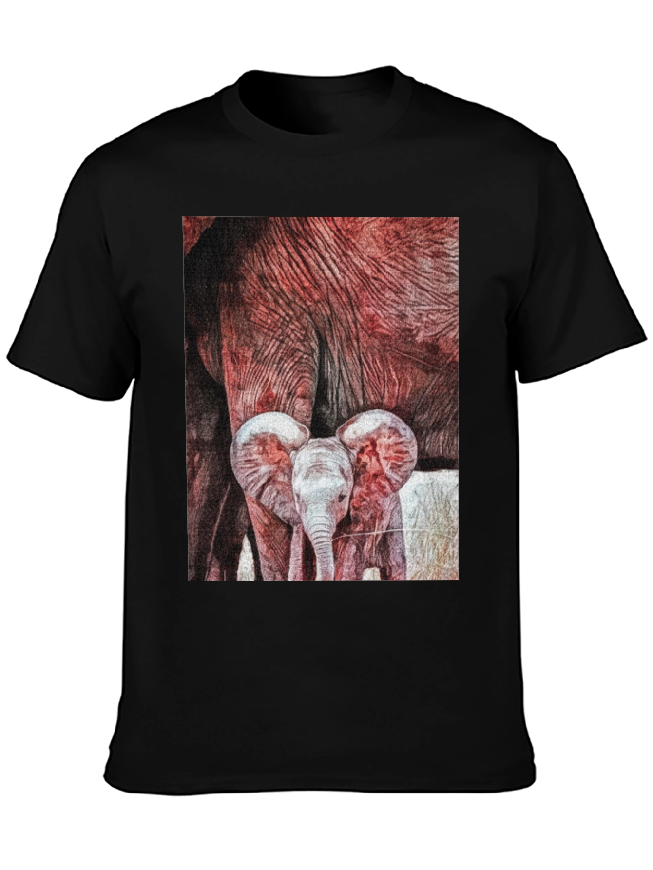 Elephant Family Graphic Tee