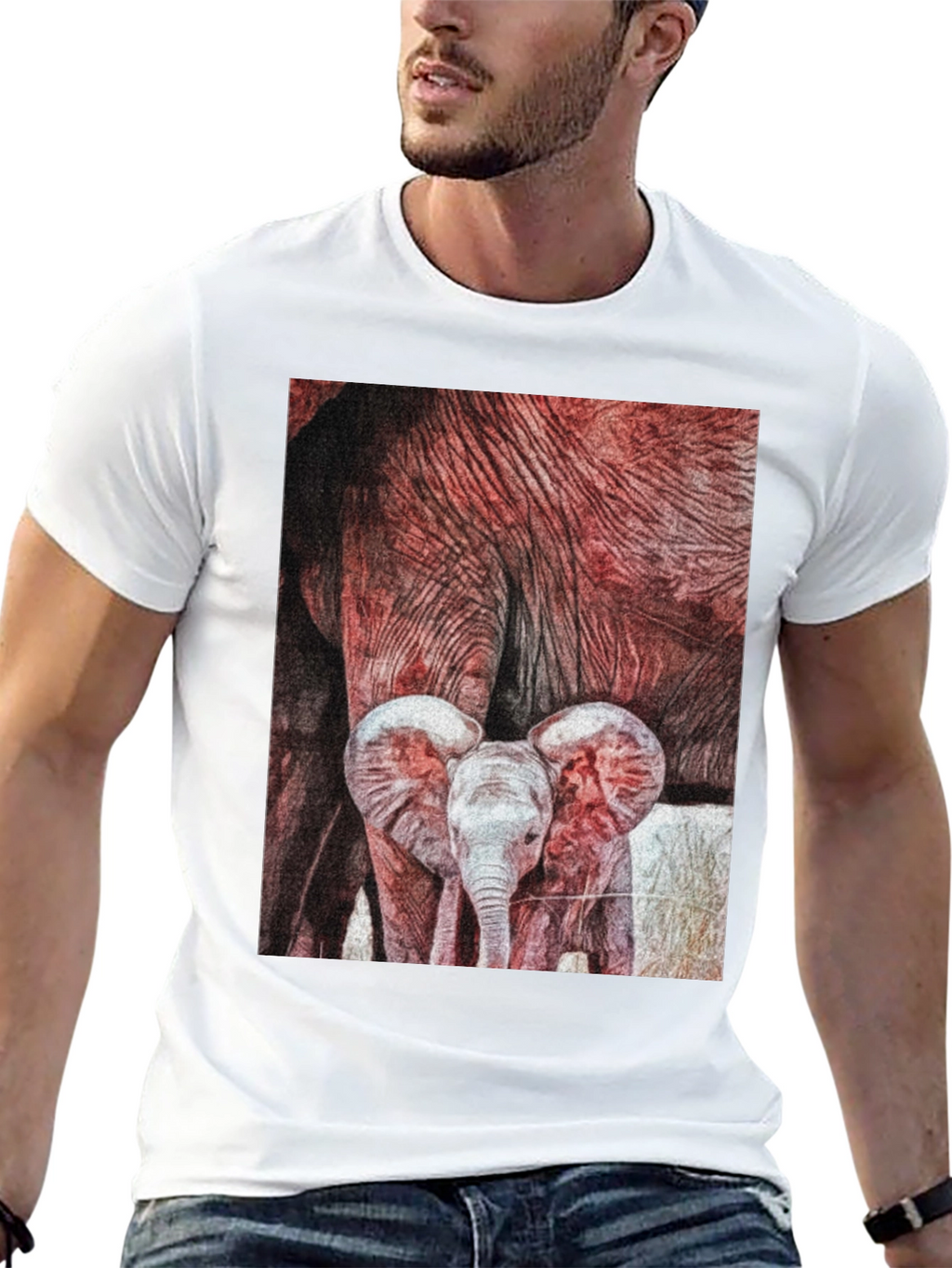 Elephant Family Graphic Tee