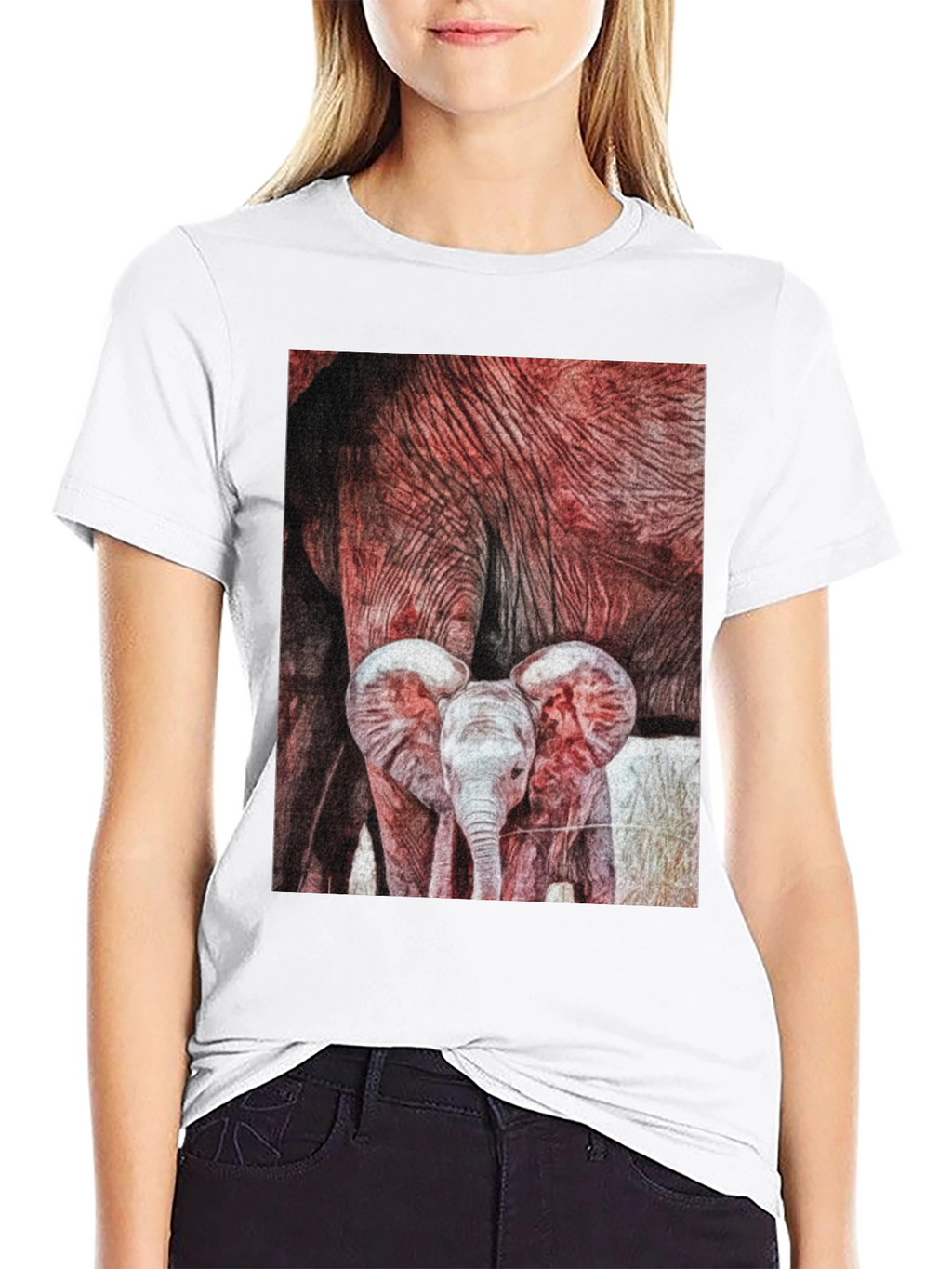 Elephant Family Graphic Tee