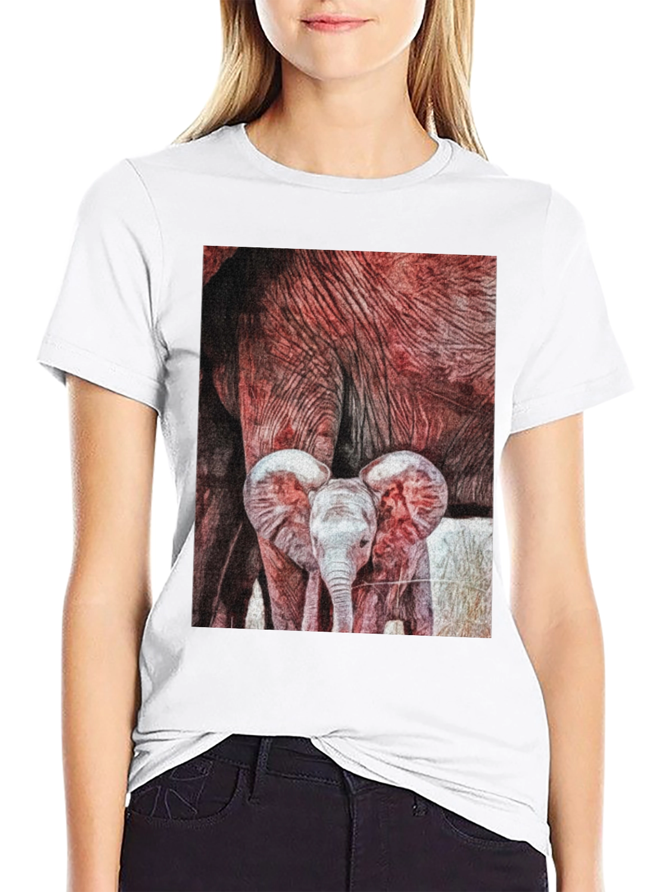 Elephant Family Graphic Tee