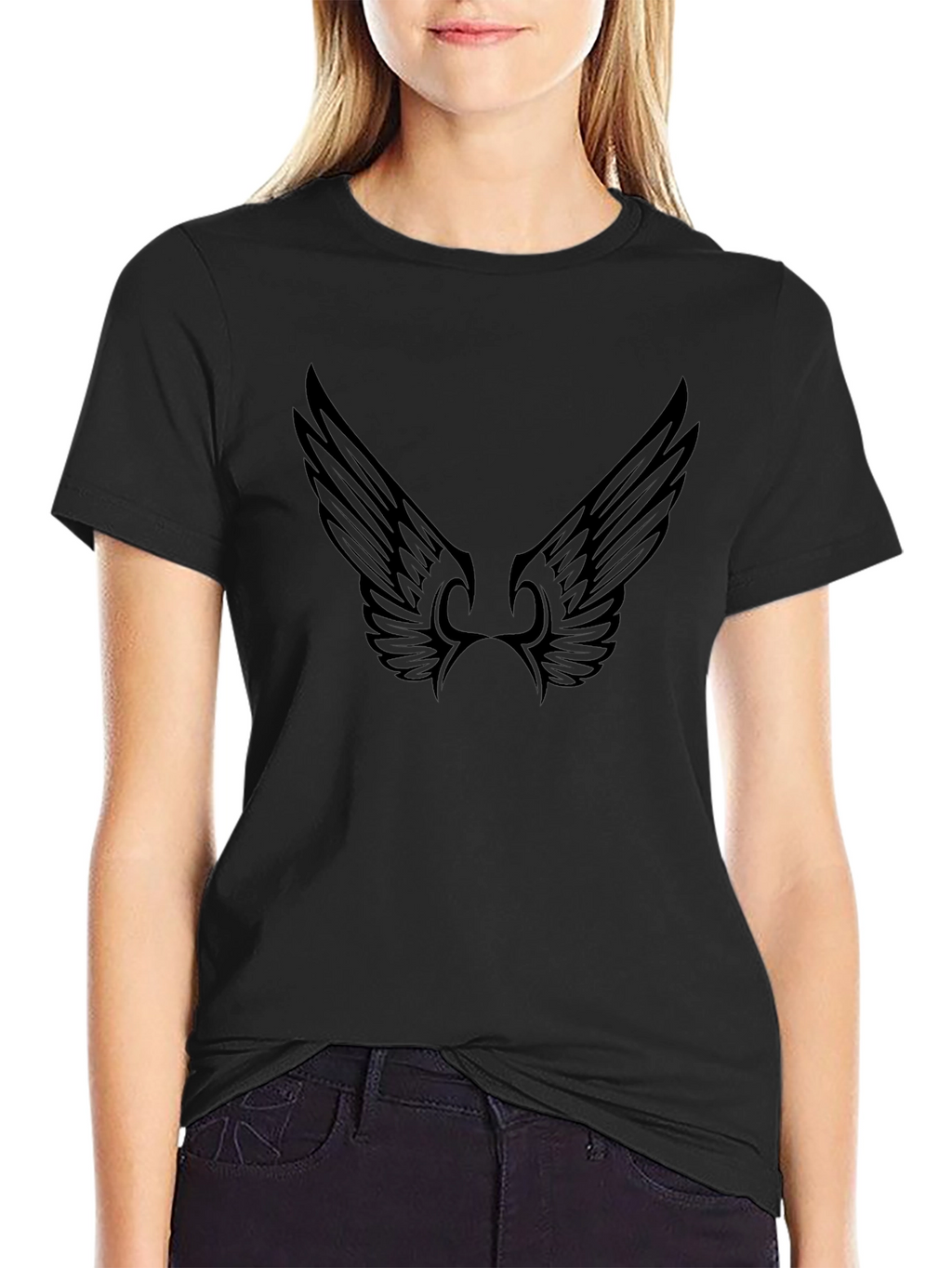Winged Graphic Black T-Shirt