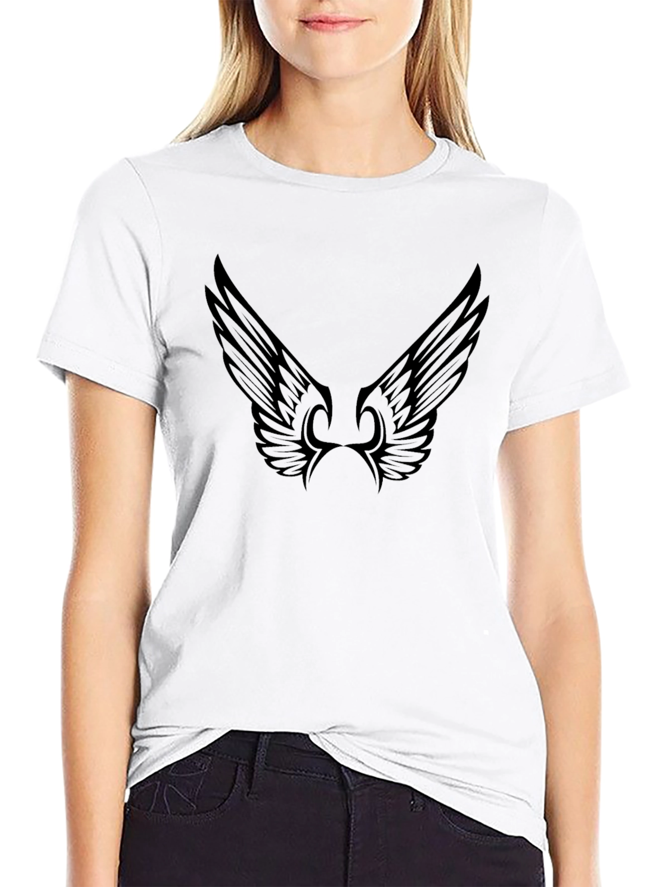Winged Graphic Black T-Shirt