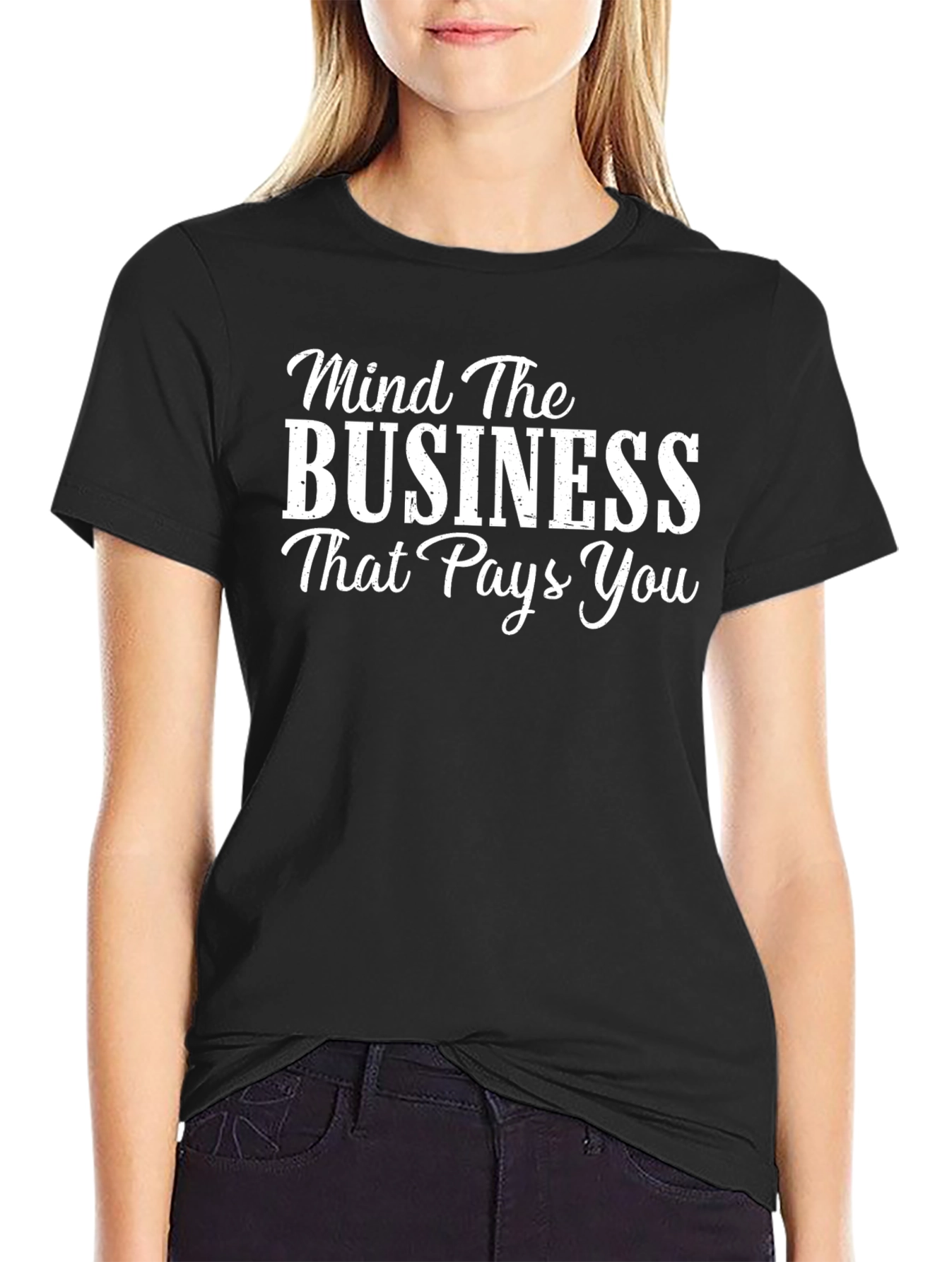 Mind The Business Black T-Shirt