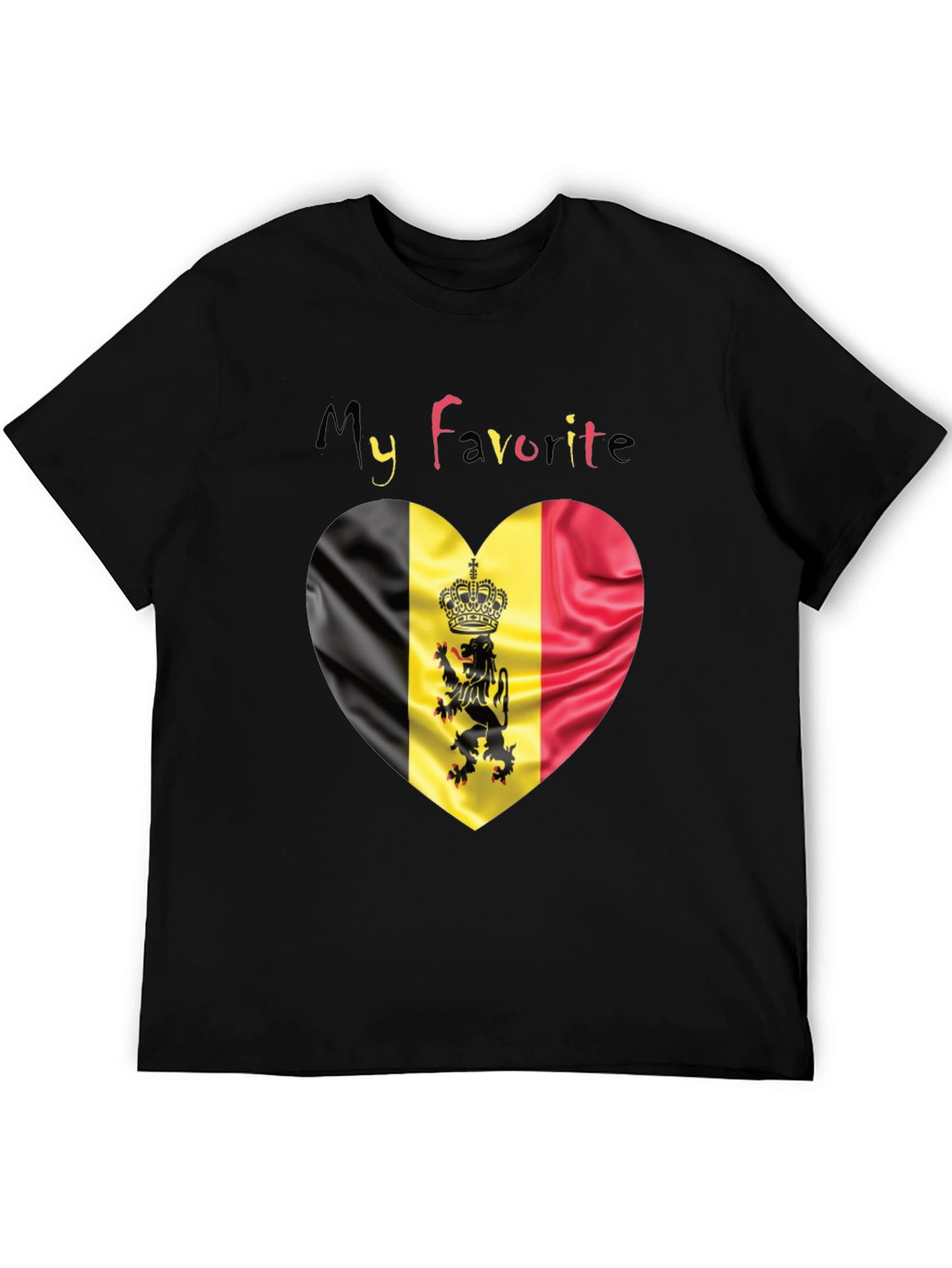 My Favorite Belgium Heart Flag T-Shirt