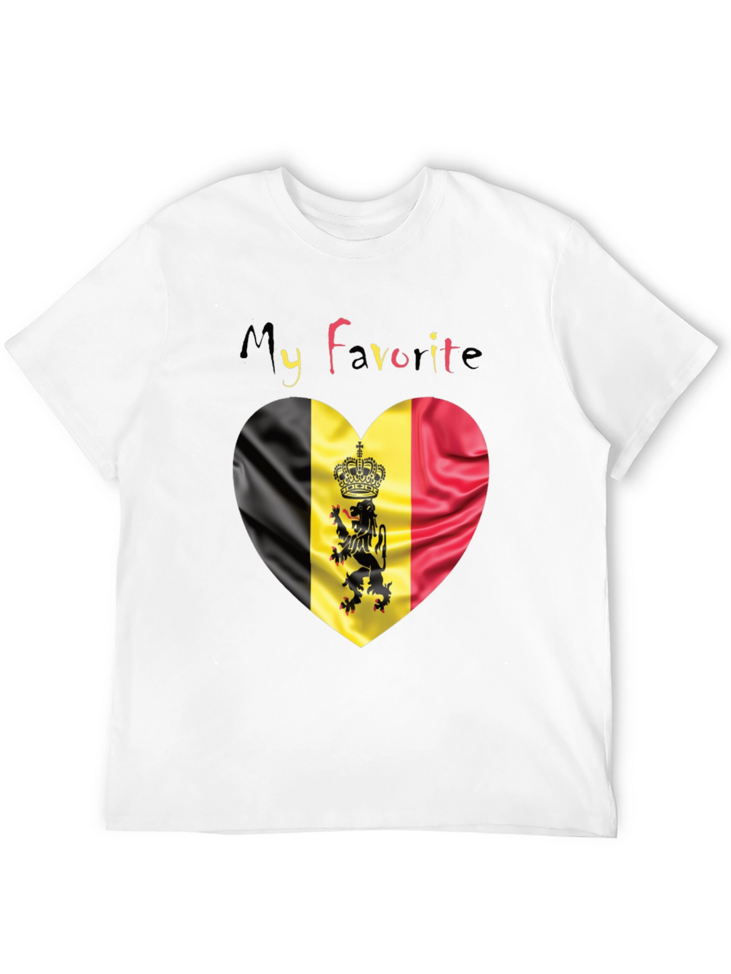 My Favorite Belgium Heart Flag T-Shirt