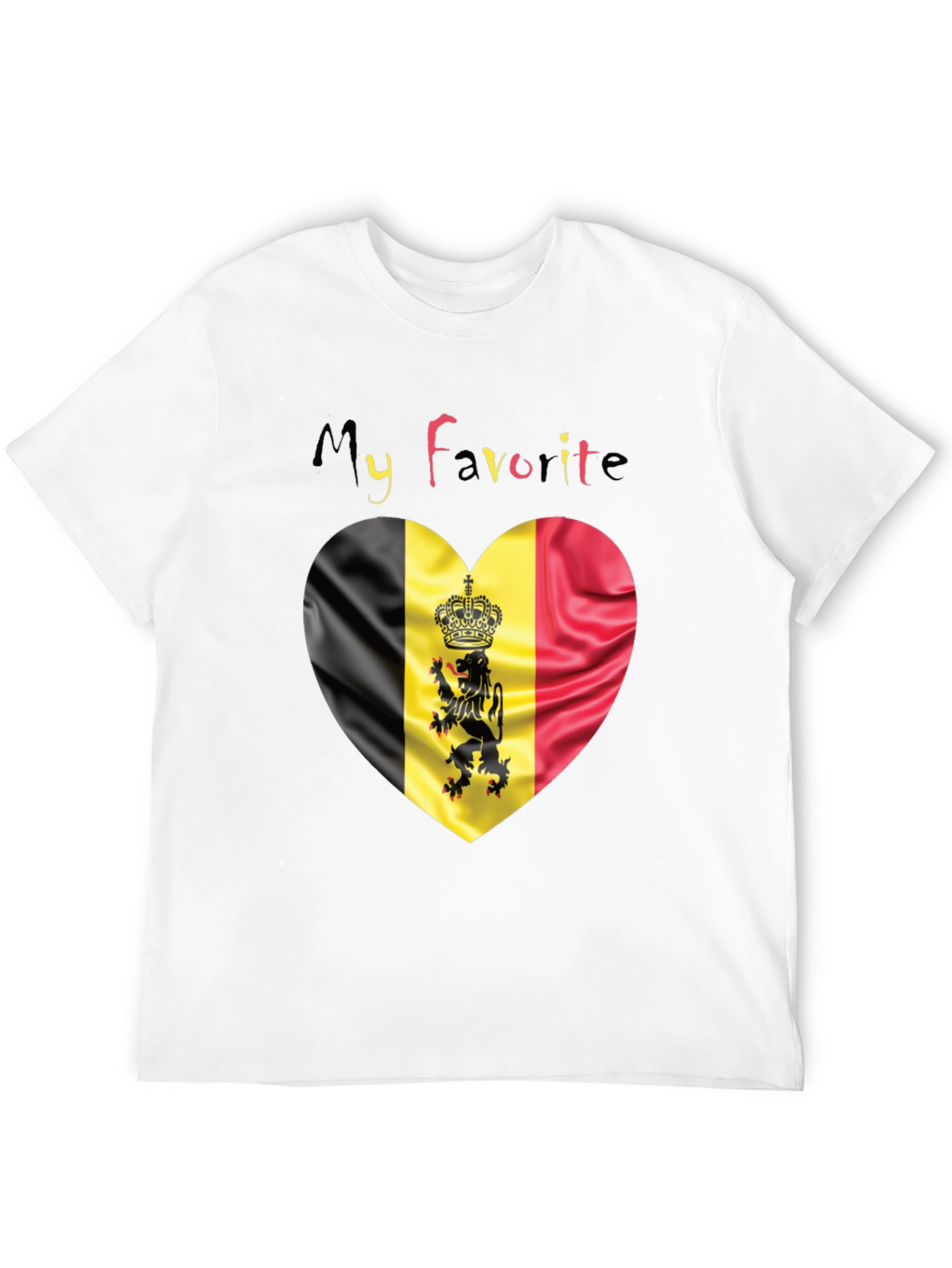 My Favorite Belgium Heart Flag T-Shirt