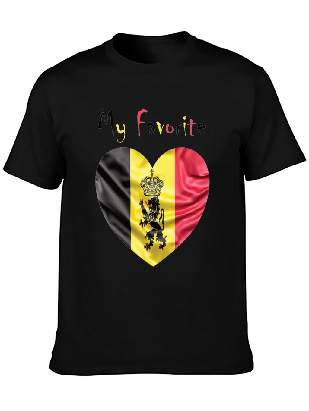 My Favorite Belgium Heart Flag T-Shirt
