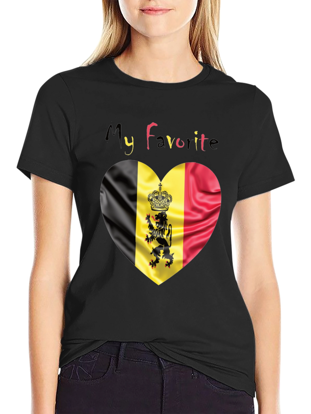My Favorite Belgium Heart Flag T-Shirt