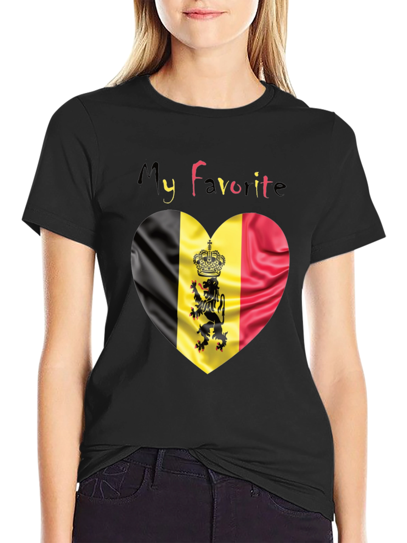 My Favorite Belgium Heart Flag T-Shirt