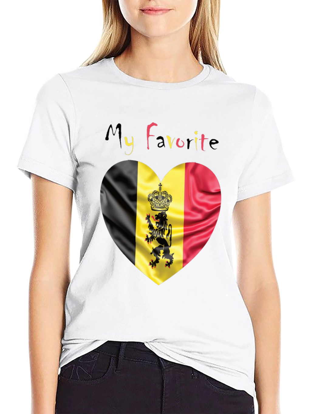 My Favorite Belgium Heart Flag T-Shirt