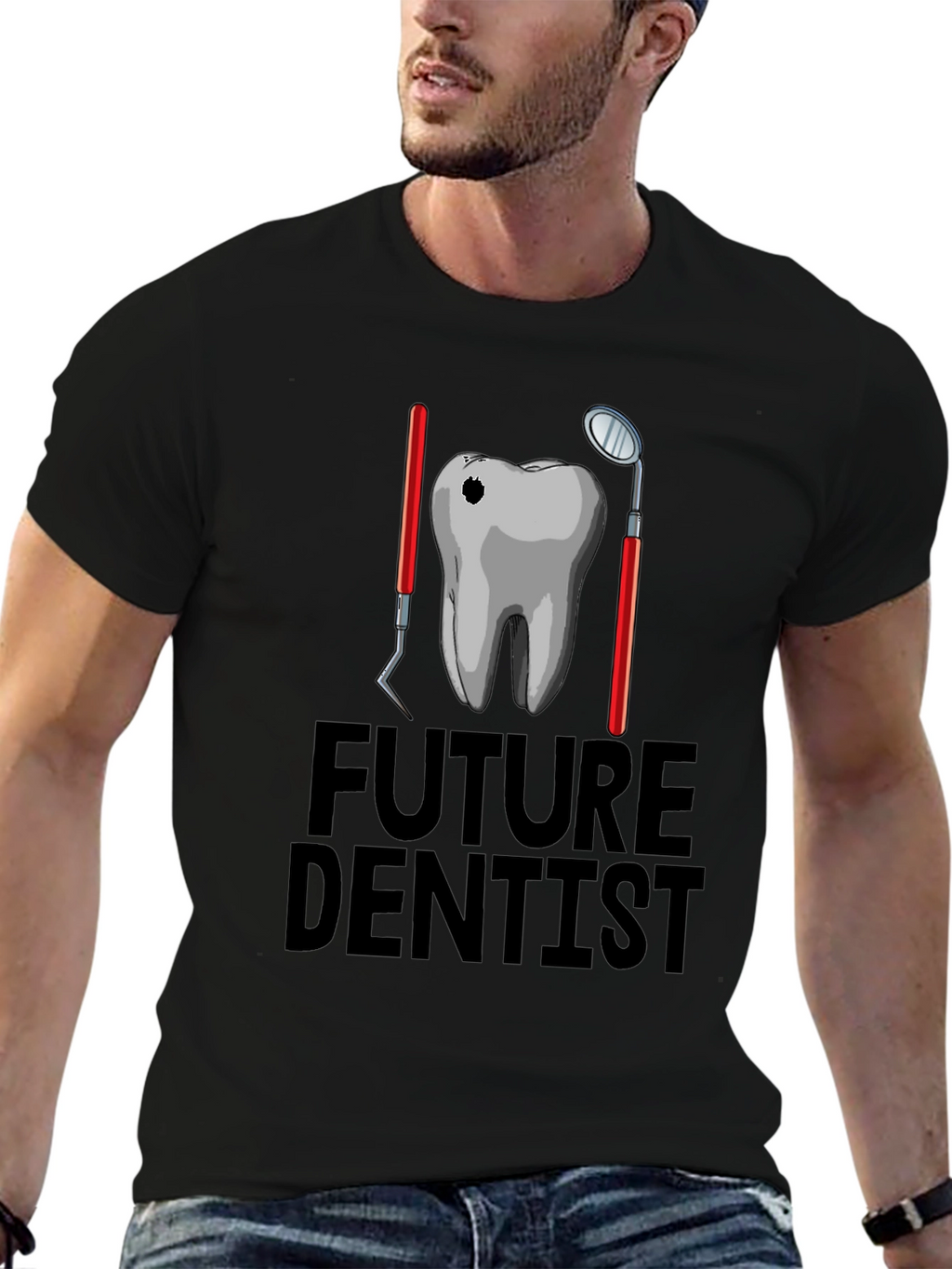 Future Dentist Graphic T-Shirt - Black