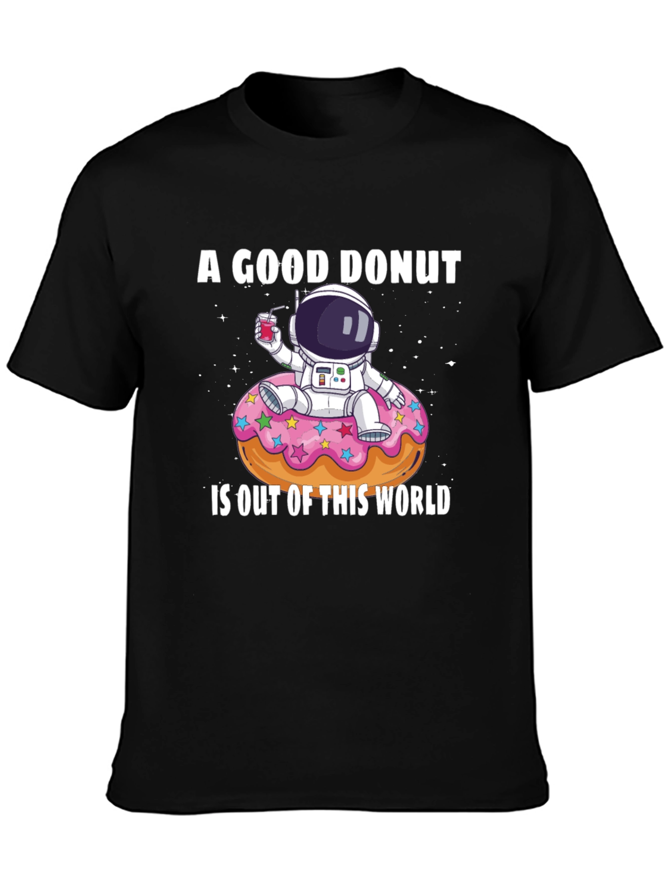 Astronaut Donut Graphic T-Shirt