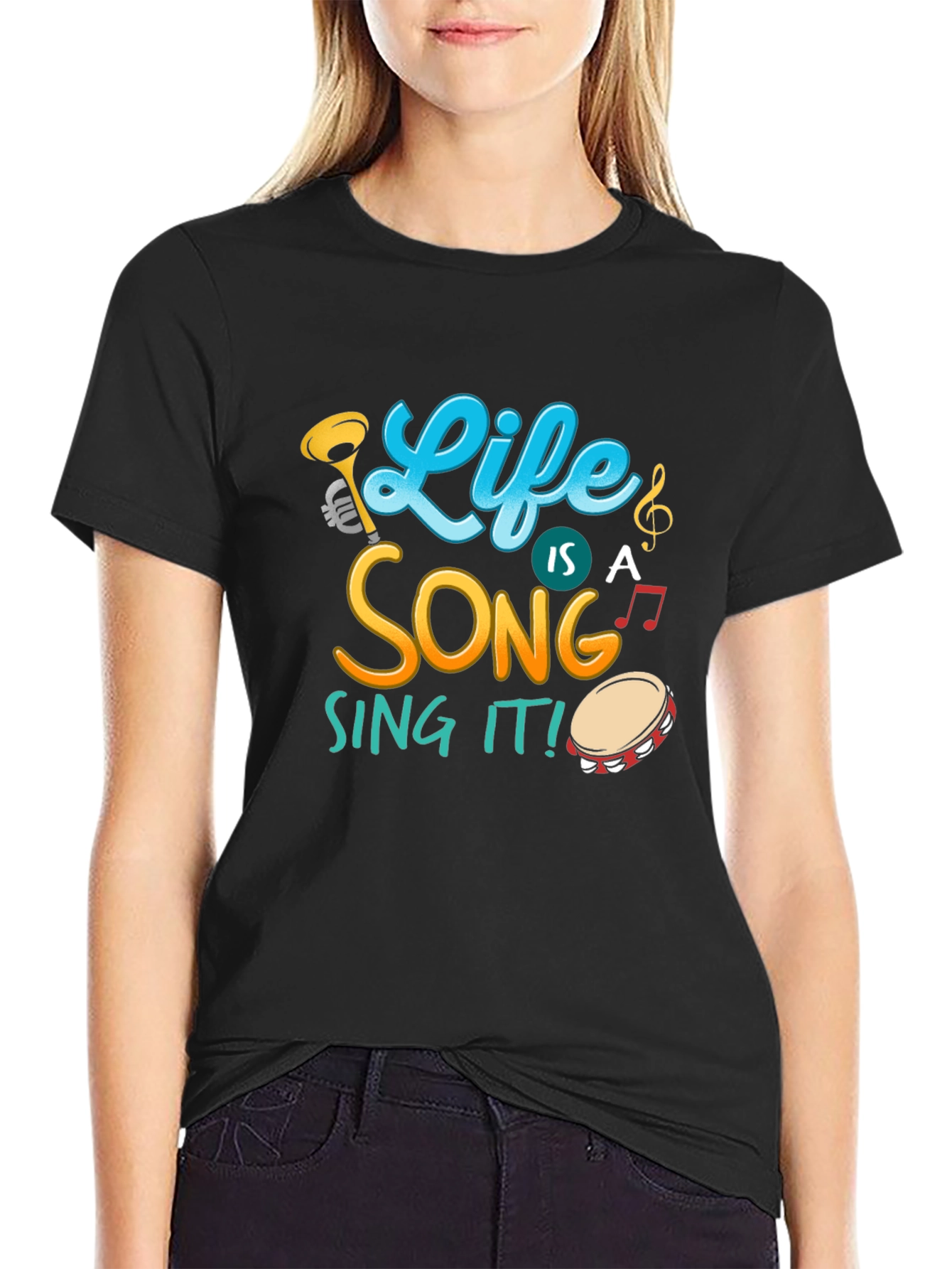 Life Is A Song Black T-Shirt