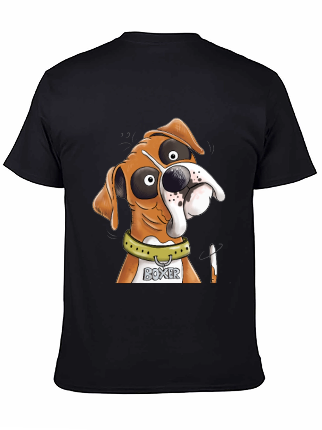 Boxer Dog Cartoon Graphic Tee - Unique Design