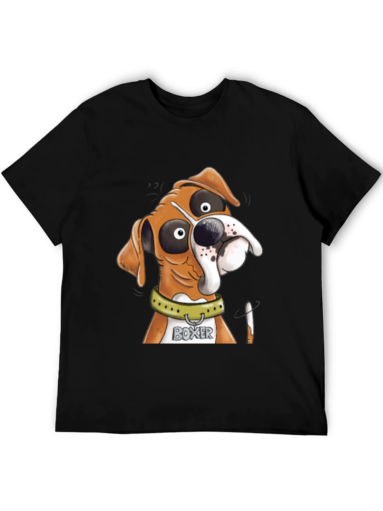 Boxer Dog Cartoon Graphic Tee - Unique Design