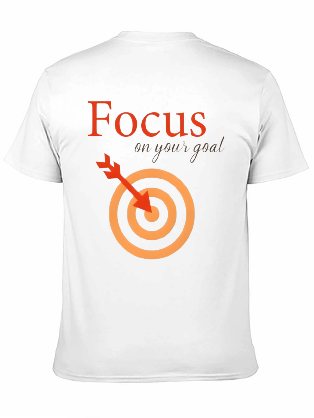 Focus On Your Goal Black Graphic Tee