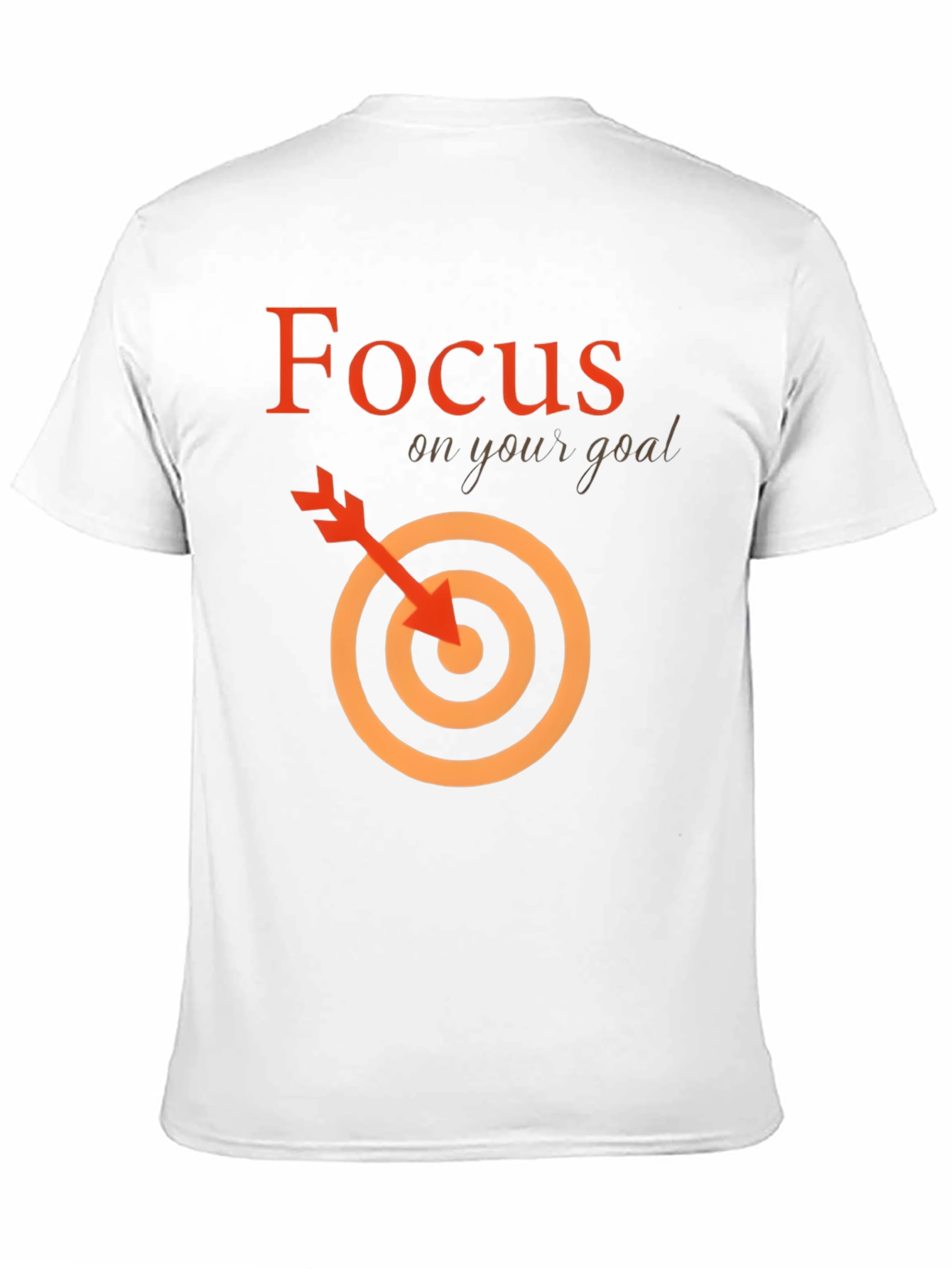Focus On Your Goal Black Graphic Tee