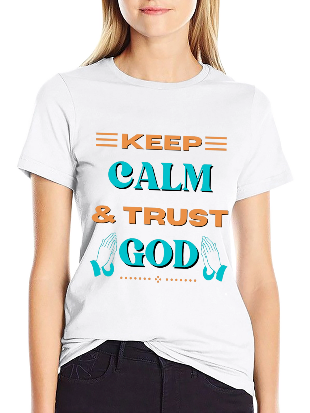 Keep Calm & Trust God T-Shirt - Graphic Print