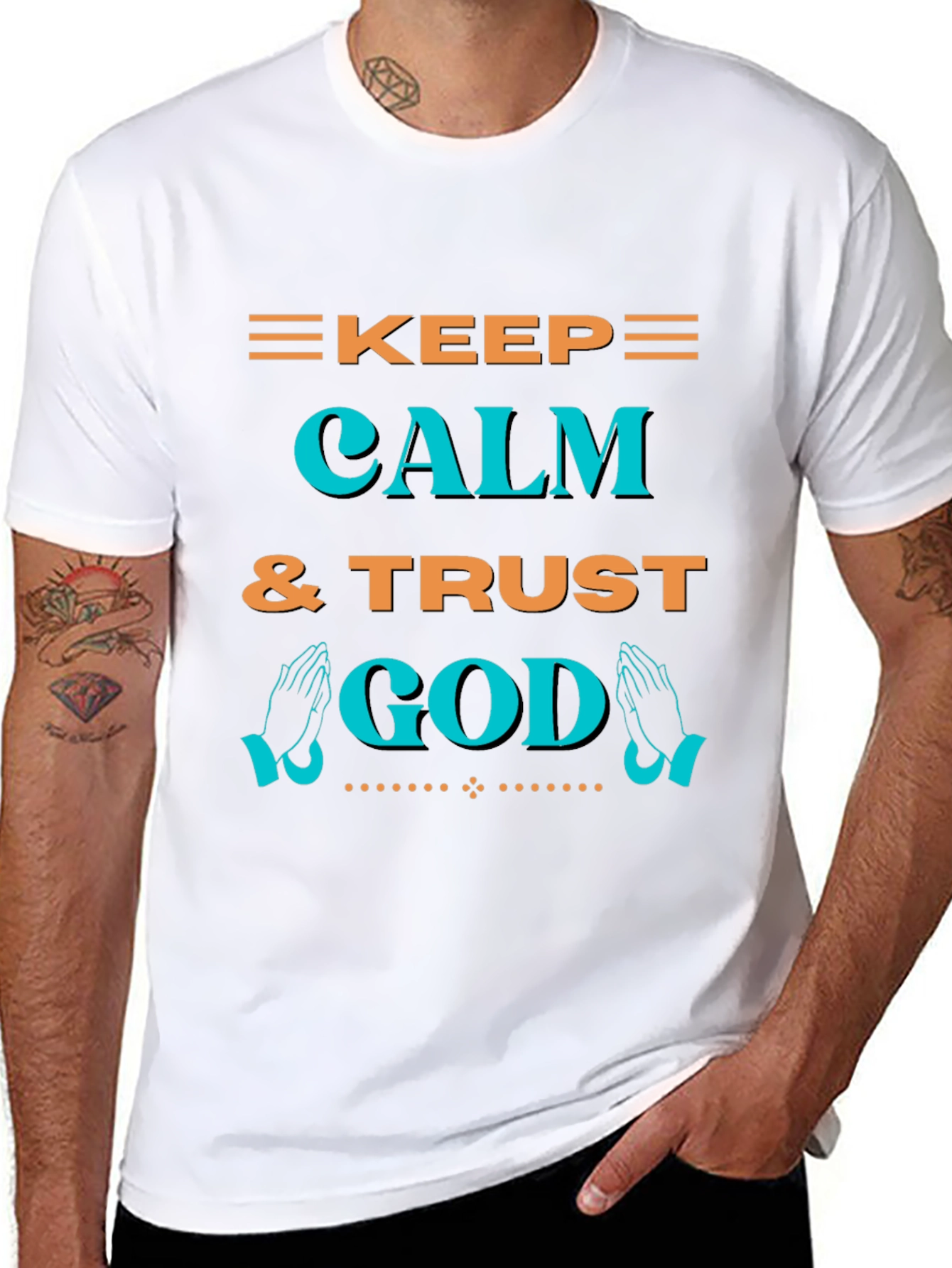 Keep Calm & Trust God T-Shirt - Graphic Print