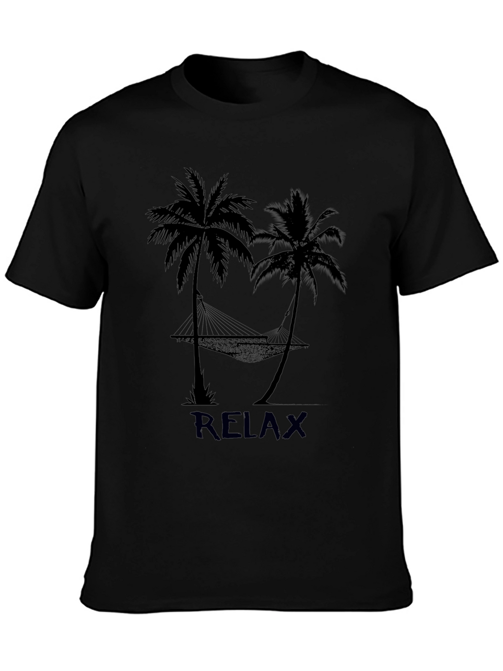 Relax Palm Tree Hammock Graphic T-Shirt