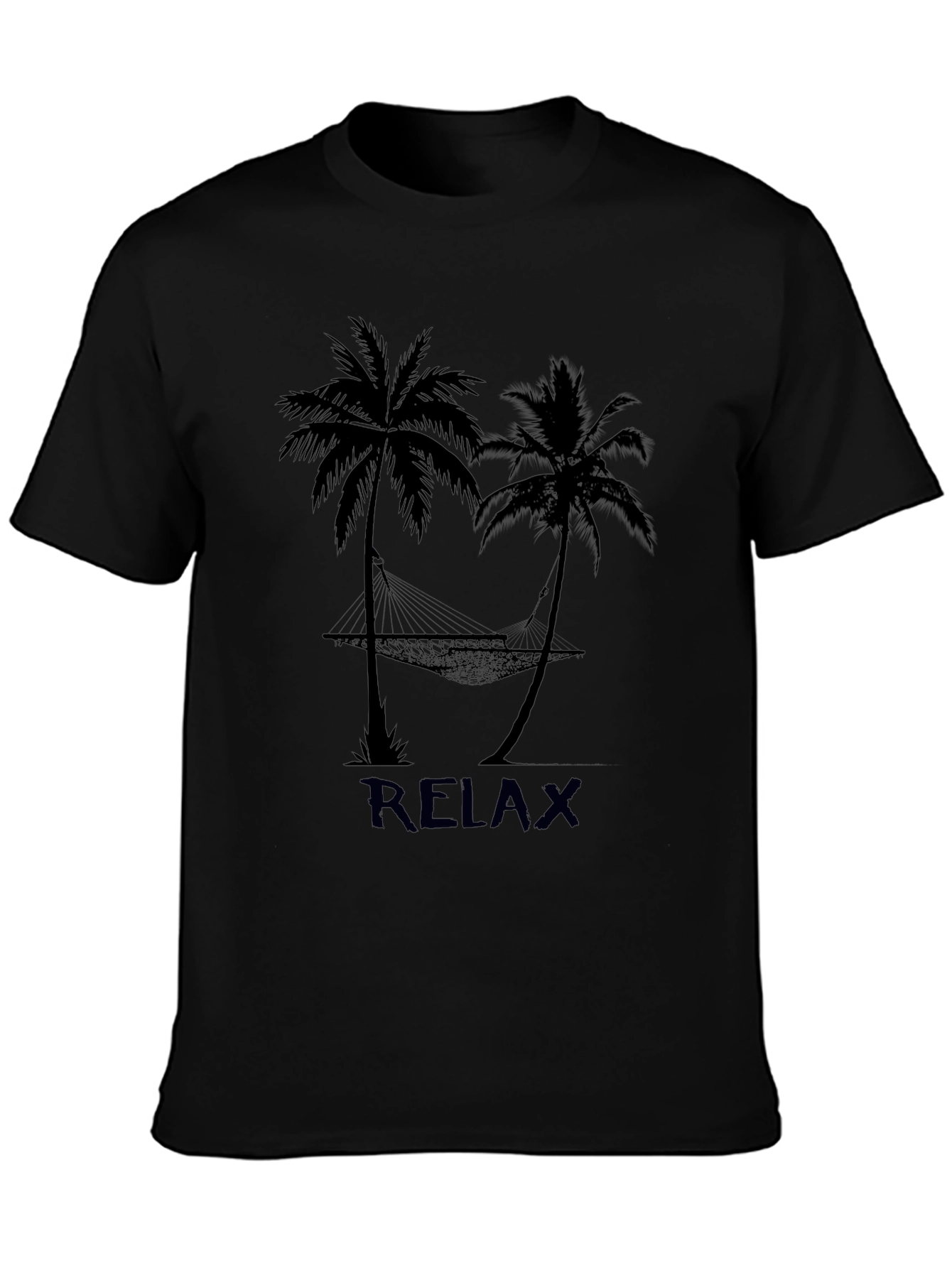 Relax Palm Tree Hammock Graphic T-Shirt