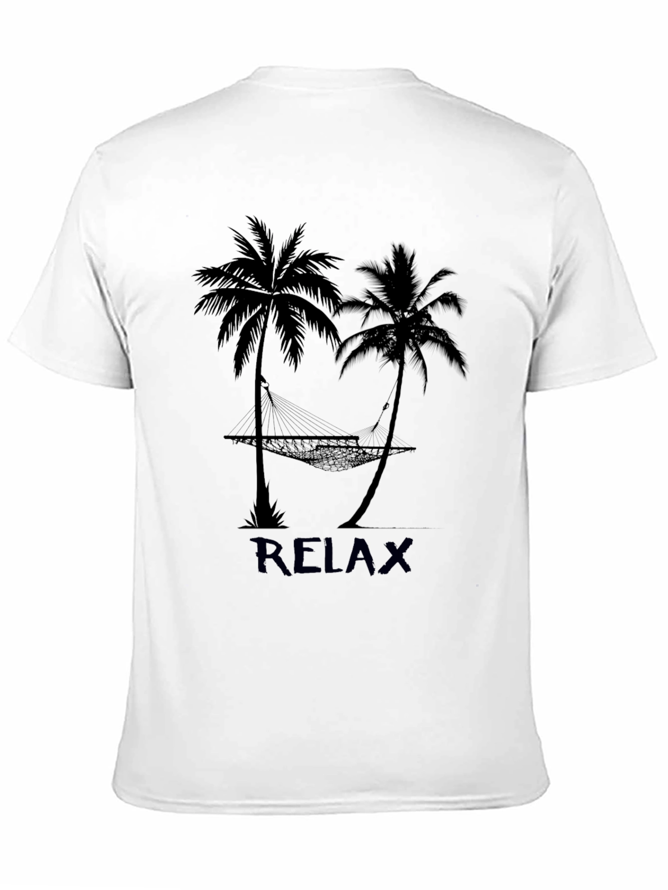 Relax Palm Tree Hammock Graphic T-Shirt