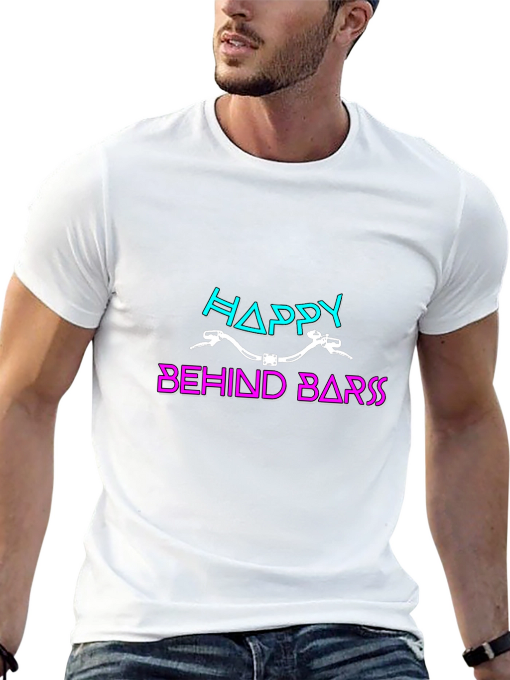 Happy Behind Bars Graphic T-Shirt