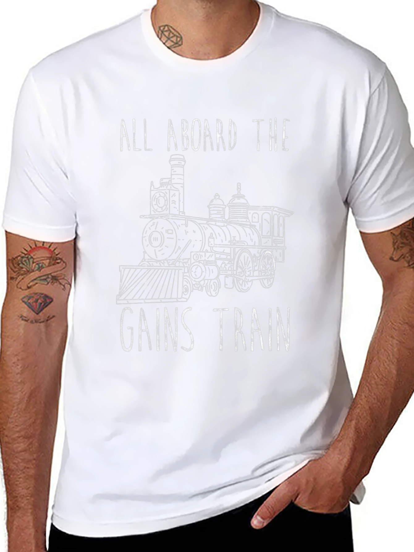 Gains Train T-Shirt - All Aboard Fitness