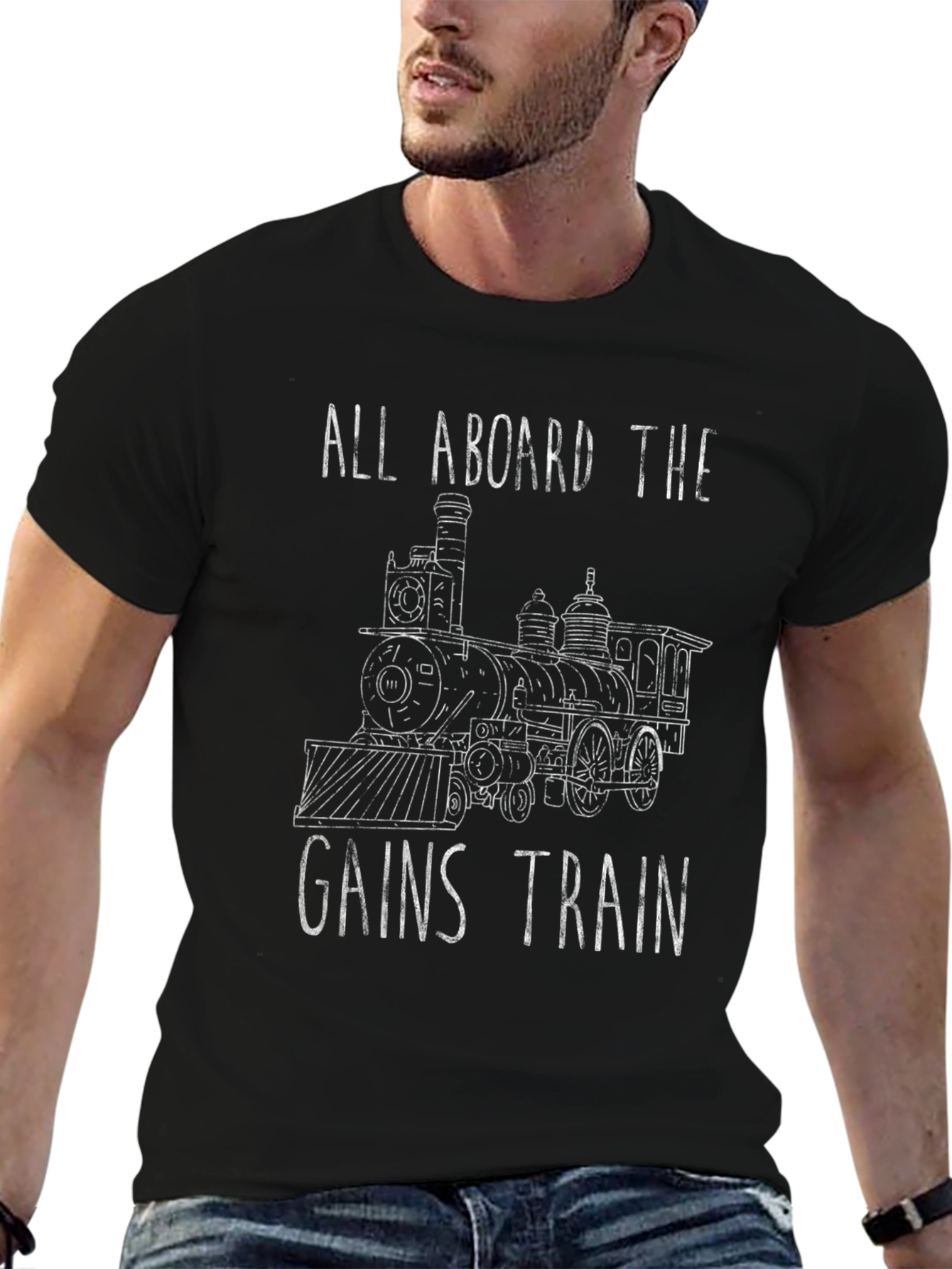 Gains Train T-Shirt - All Aboard Fitness