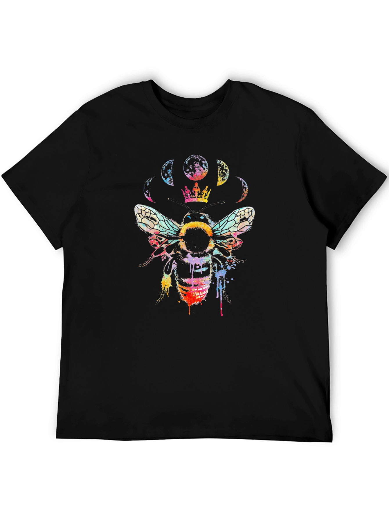 Watercolor Bee with Moon Phases T-Shirt