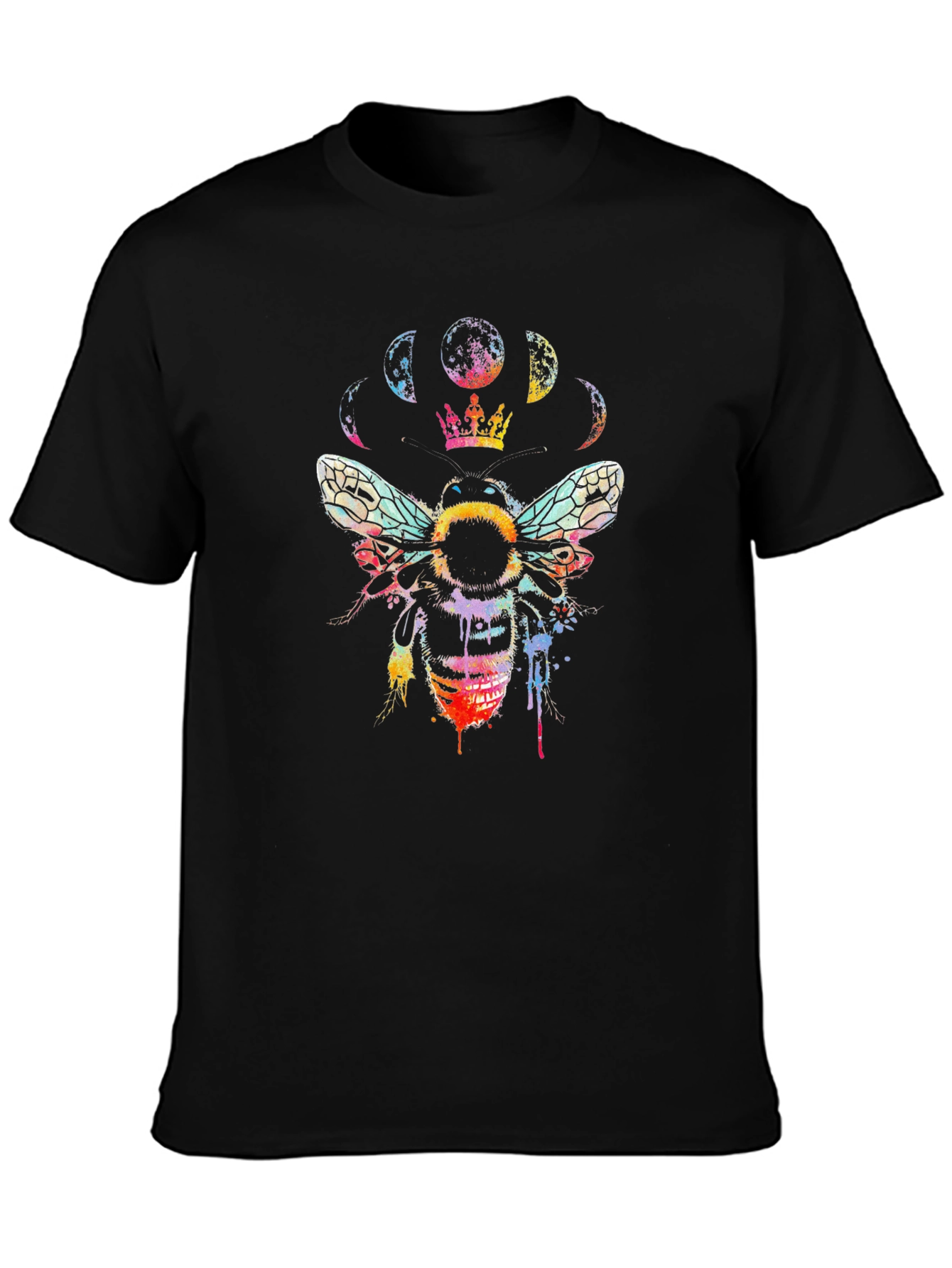 Watercolor Bee with Moon Phases T-Shirt