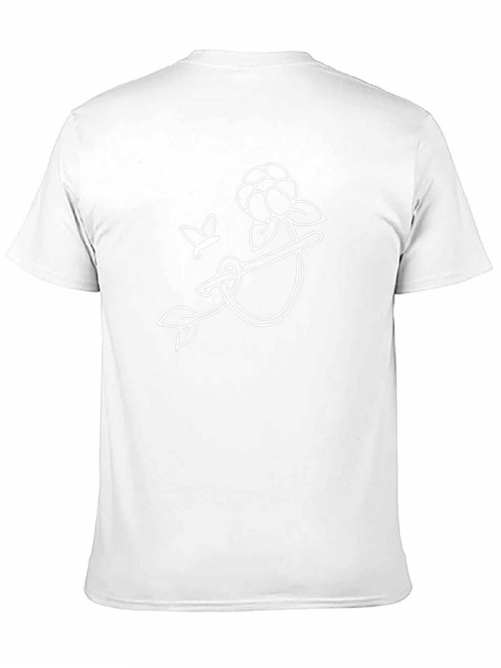 Black Crochet Hook Flower T-Shirt
